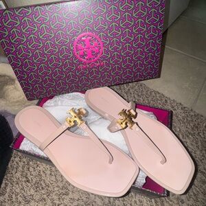 Tory Burch Blush Sandals with Gold Detail